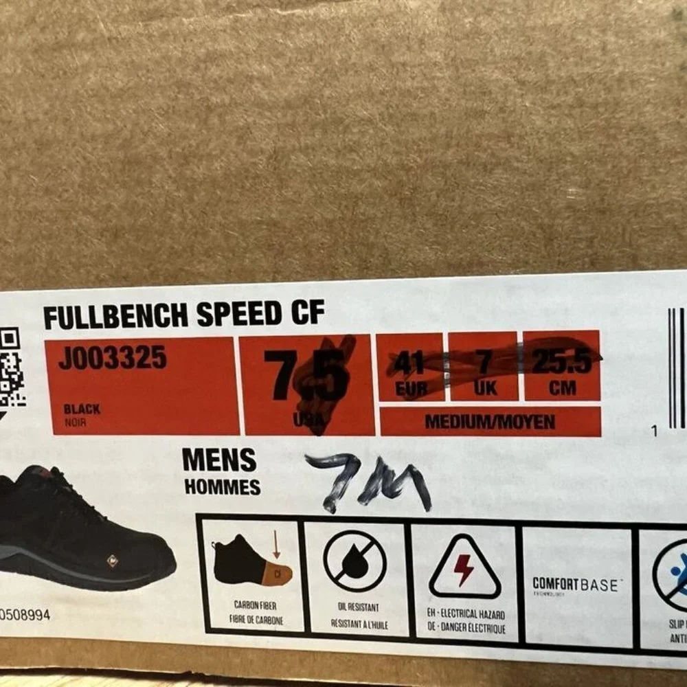 Merrell Mens Fullbench Speed CF Sneaker Black Size 7 M